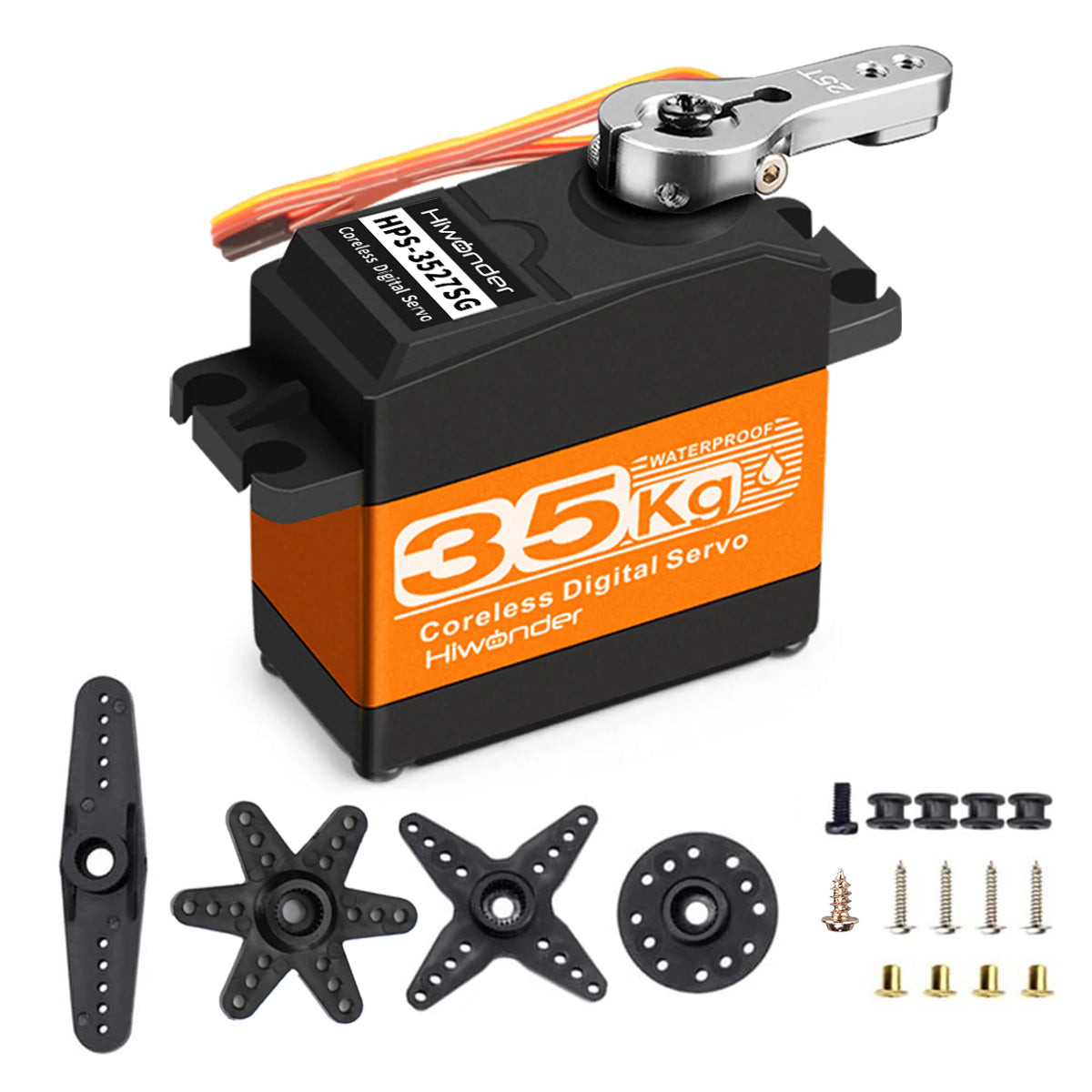 Hiwonder HPS-3527SG High-Speed Coreless Servo 35KG High Torque, Stainless Steel Gear, Waterproof, Suitable for Robot DIY and RC Cars, with 270° Controllable Angle Hiwonder HPS-3527SG High-Speed Coreless Servo 35KG High Torque, Stainless Steel Gear, Waterproof, Suitable for Robot DIY and RC Cars, with 270° Controllable Angle
